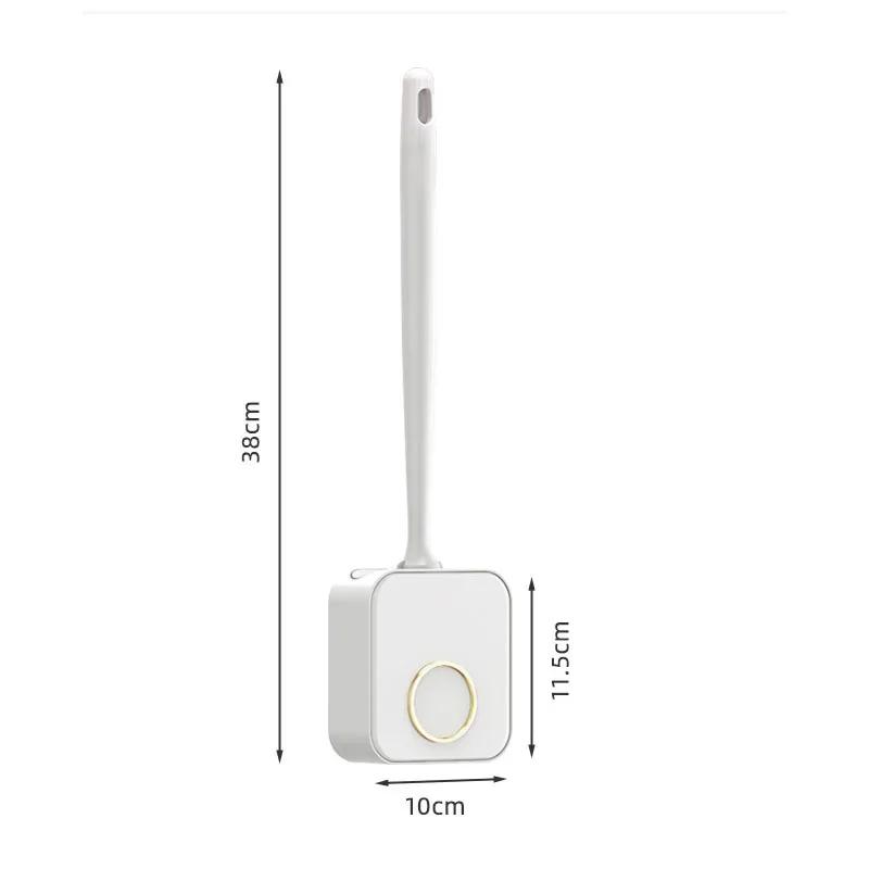 Silicone Toilet Brush Cleaning Products Home Wall Hanging Toilet Brush WC Cleaning Long Handle Brush Bathroom Accessories
