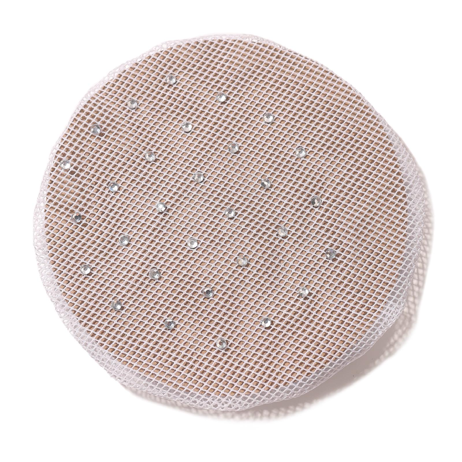 

Сетчатый пучок для волос в форме колокола со стразами для ежедневных выступлений - Высокая эластичность, незаменимая для девочек белый