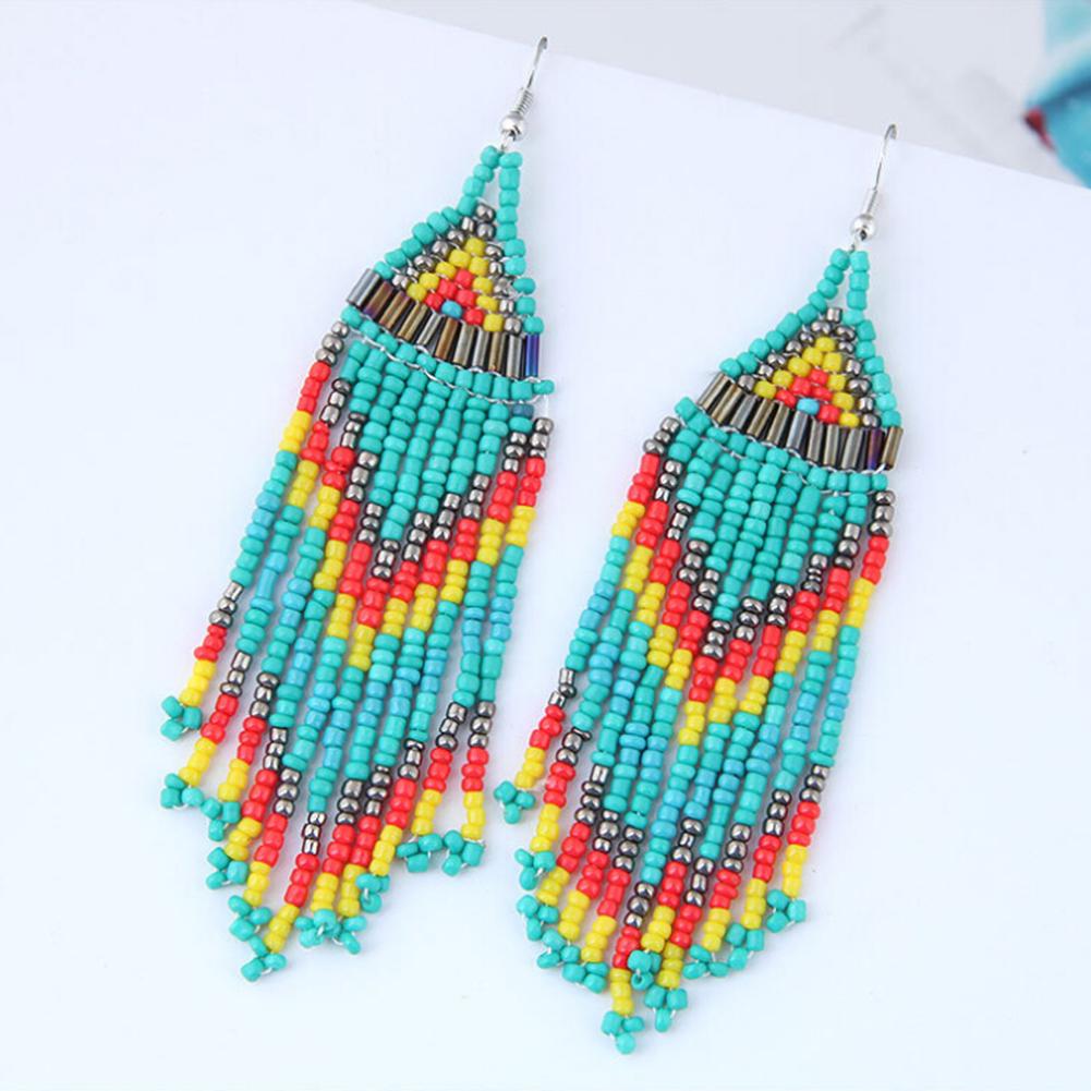 Bohemian Hook Party Tassel Earrings Drop Long Jewelry Gift