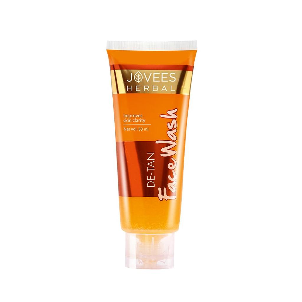Jovees Herbal Detan Face Wash 50ml Gentle Cleanser For Tan Removal Brightening  Even Skin Tone Radiant Glow Daily Use Suitable For All Skin Types