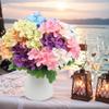 Dyed Edged Fake Flower Ball Silk Cloth Simulation Flowers Hydrangea  Valentine's Day Gift