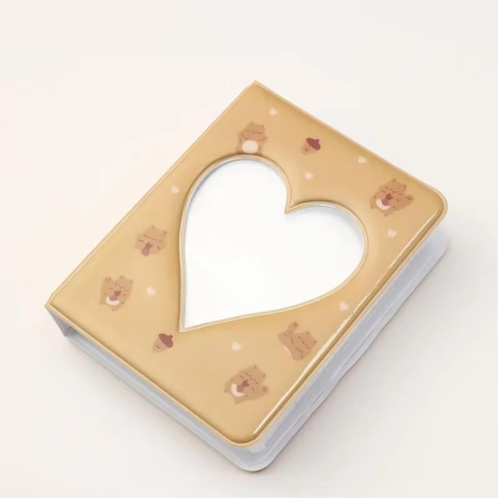 Love Heart Hollow Photo Album Cute Bear Photo Holder New Name Card Book