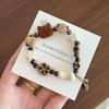 5Pcs Bohemian Multi-Layer Rice Bead Bracelet Wings Pendant Elastic Rope Bracelet Ethnic Style Jewelry