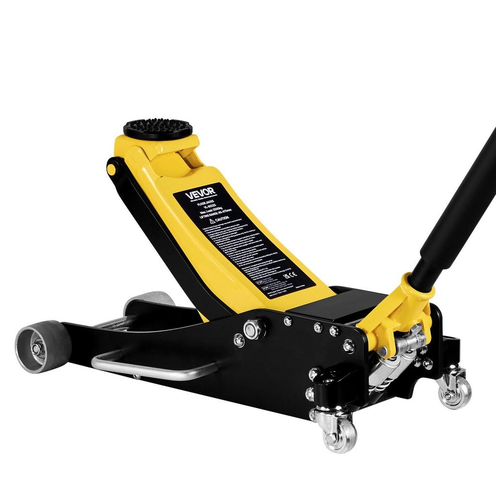Low Profile Floor Jack, 2.5 Ton Capacity, Aluminum & Steel Racing Floor Jack with Dual Pistons Quick Lift Pump, Hydraulic Trolley Car Lift for Sedans