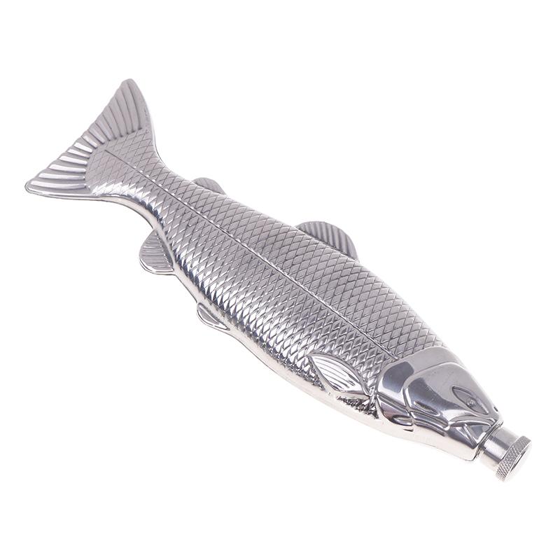 Trout-Fish-Shape Hip Flask 5Oz Alcohol Bottle With Funnel Mini Pocketn Stainless Steel Party Drinkware For Outdoor Travel