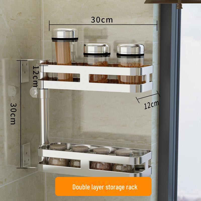 

Вращающаяся настенная полка для кухни и ванной комнаты из нержавеющей стали 304