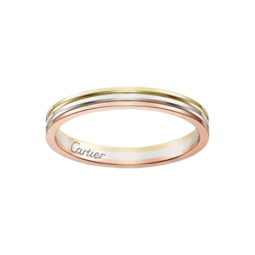 Cartier Vendome Louis Wedding Rings 18K Gold Unisex Rings Multiple-Colors B4209900