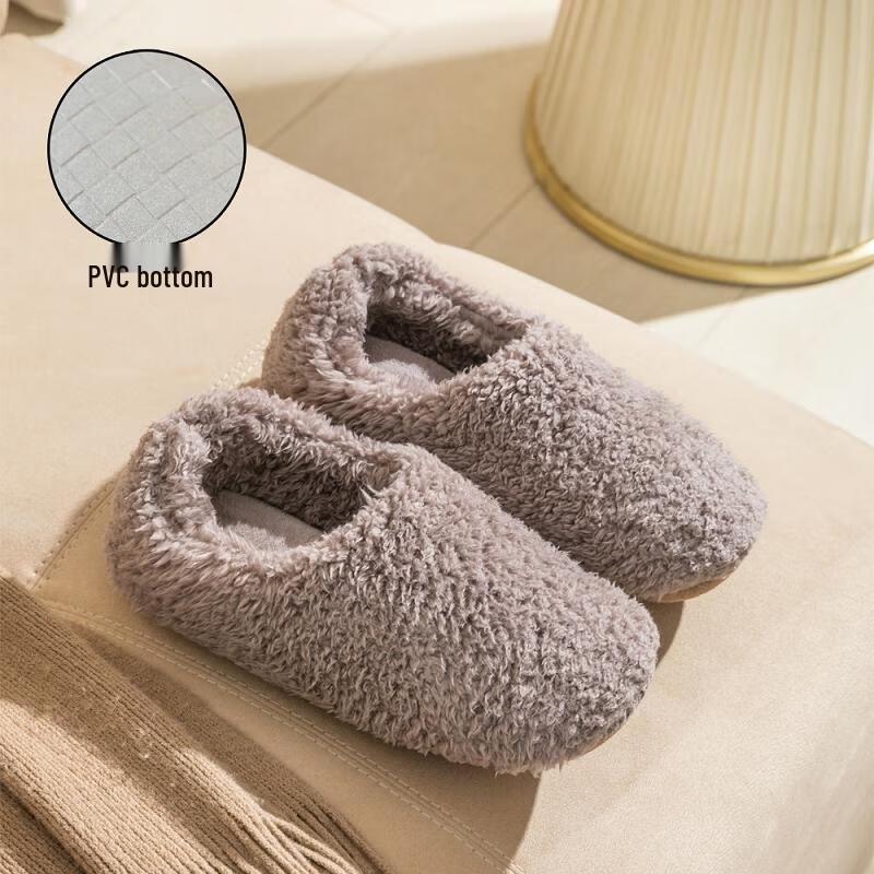 

JINGRUIXIANG Warm Full-Cover Indoor Plush Slippers