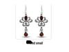 Ethnic Style Red Garnet Dangle Earrings, Sterling Silver s925, European & American Versatile Jewelry