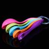 5Pcs Measuring Spoon Set Clear Scale Reusable Ring Buckle Plastic Coffee Measuring Spoon Kitchen Supplies