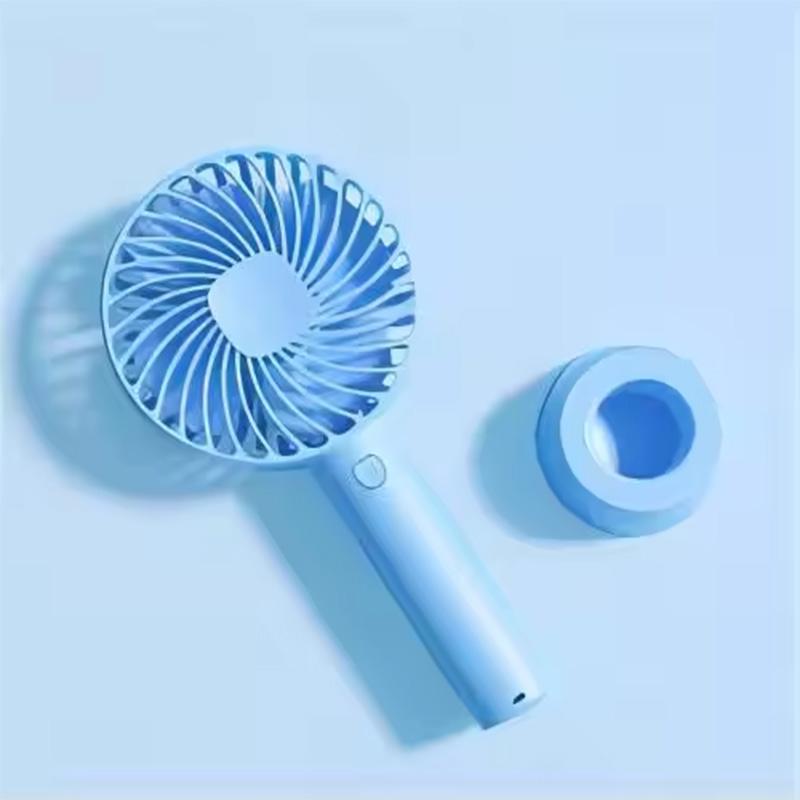Rechargeable USB Mini Portable Pocket Fan Cool Air Whip Fan Handheld Cooling Charging Table Handle Electric Standing Table Handh