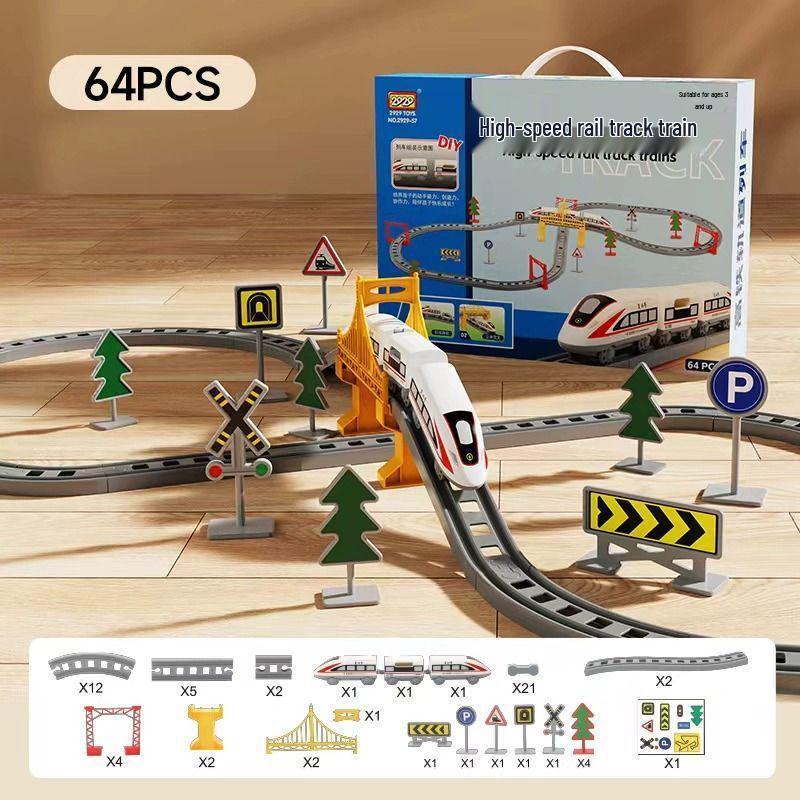 Free Shipping Assembled Fuxing Hao High-Speed Electric Train Set for Toddlers