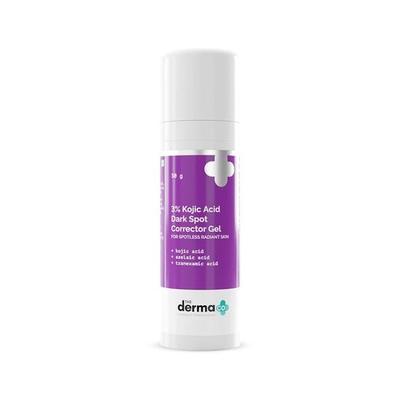 Gel corrector de manchas oscuras con ácido kójico al 3% de The Derma Co para una piel radiante e impecable - 30 g