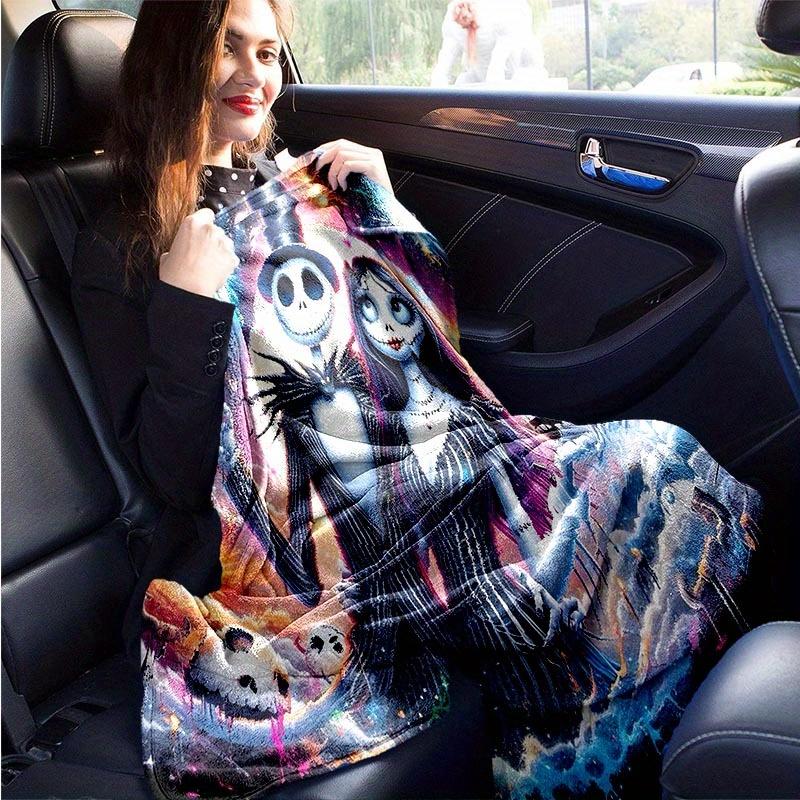 1pc The Nightmare Before Christmas Printing Blanket - Soft, All-Season Throw for Living Room, Bedroom,Personalized Gift with Adorable Cartoon Design