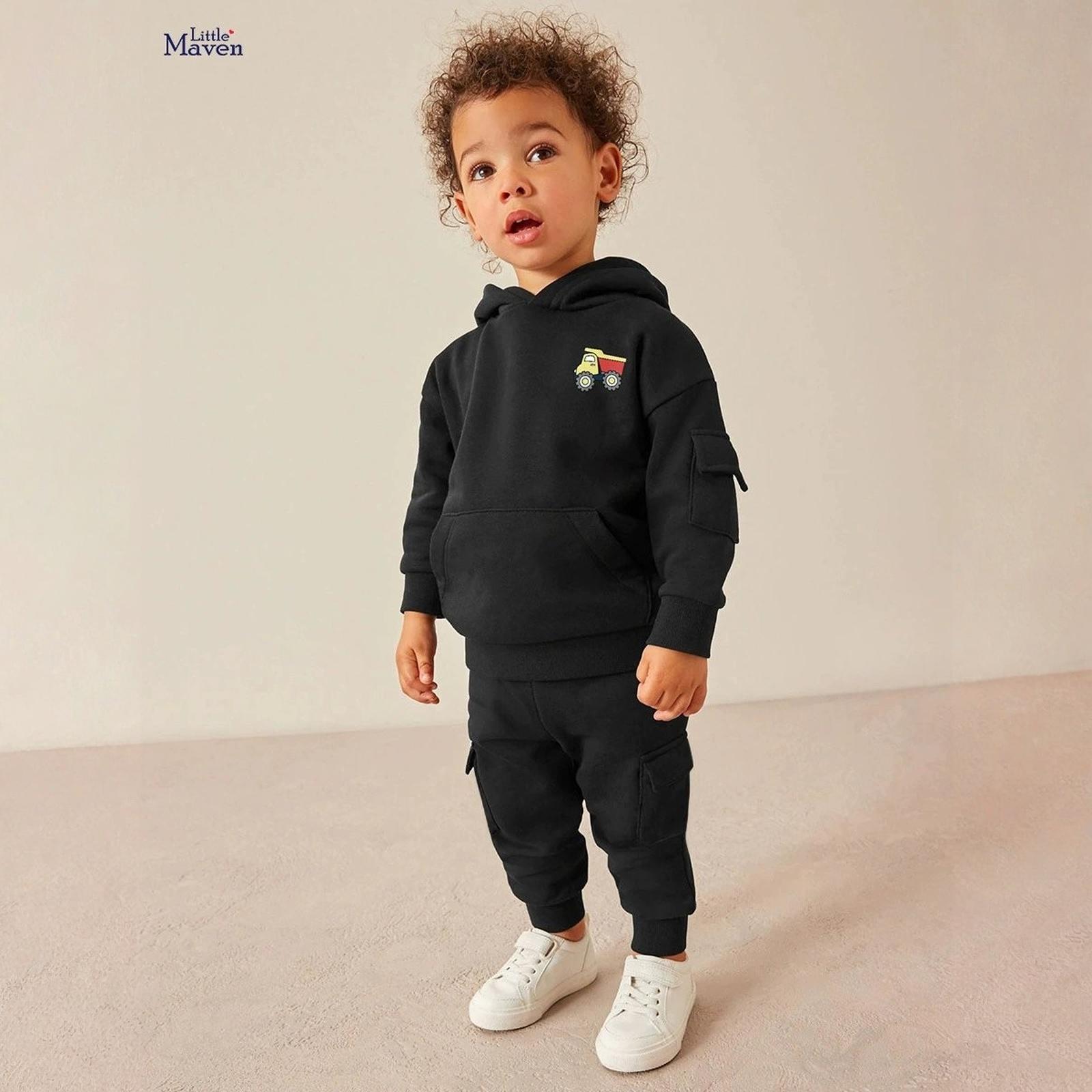 

Casual Hooded Kids Set - Long Sleeve Sweatshirt Outfit 100 чёрный