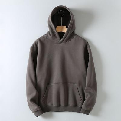 Foreign Trade Export Surplus Loose Casual Fleece-Lined Thickened Sweatshirt Hoodie for Men, Warm and Versatile Hooded Jacket for Autumn and Winter