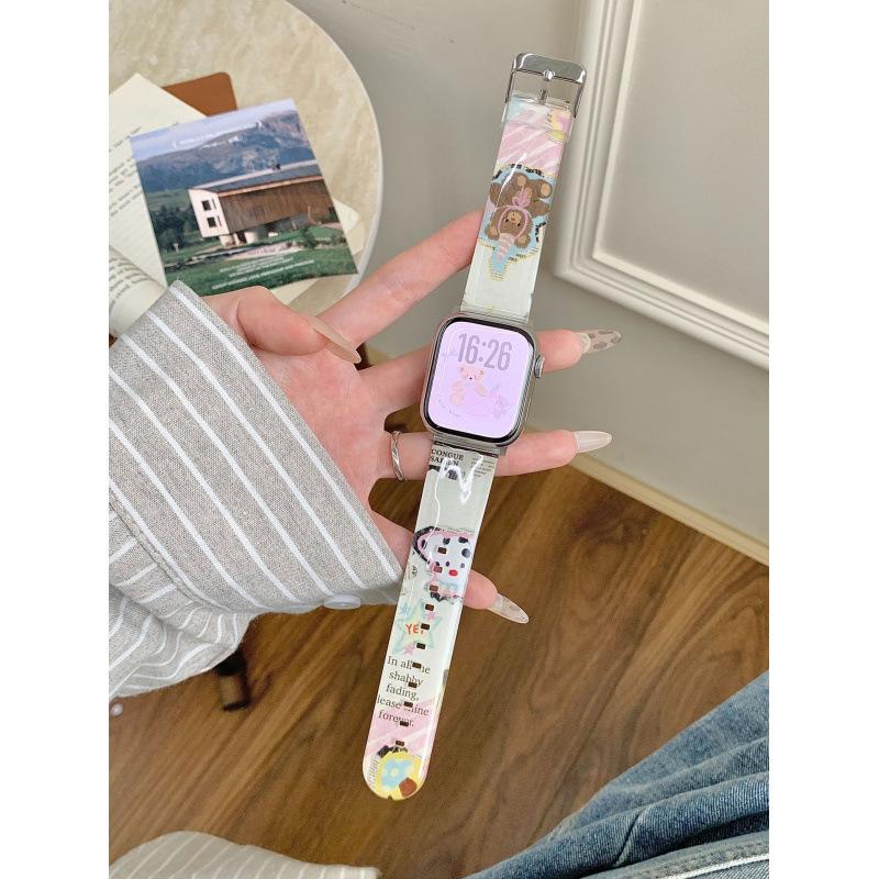 Cartoon Print Watch Strap for Apple 11th Gen iWatch, Huawei Fit43, and Xiaomi 9Pro