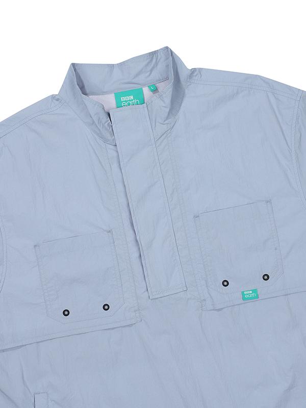 Bbc Earth Patch Pocket Short Sleeve Anorak_Sky