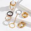 European-American Titanium Steel Stackable Finger Ring - Niche Design