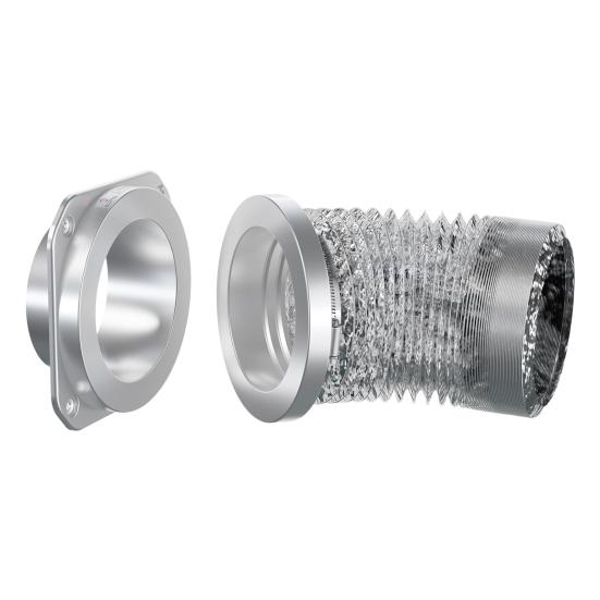 1 Set Exhaust Connector Metal Housing Magnetic Dryer Vent Connector Kit Easy Cleaning Air-Tight Exhaust Joint