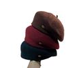 Granular Wool Shaped Beret Japanese Three-Dimensional Edge Pressing Irregular Temperament Large Print Painter Hat Versatile