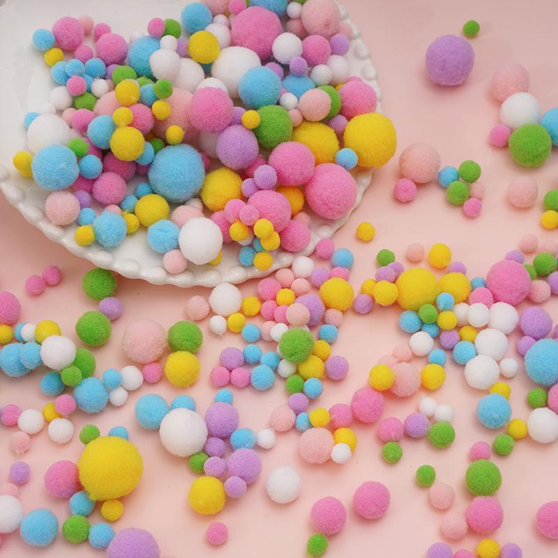 130Pcslot Pompom 1015202530Mm Fluffy Fuzz Pom Poms Balls Mixed Pompoms For Diy Crafts Wedding Decor Kid Toy Sewing Supplies