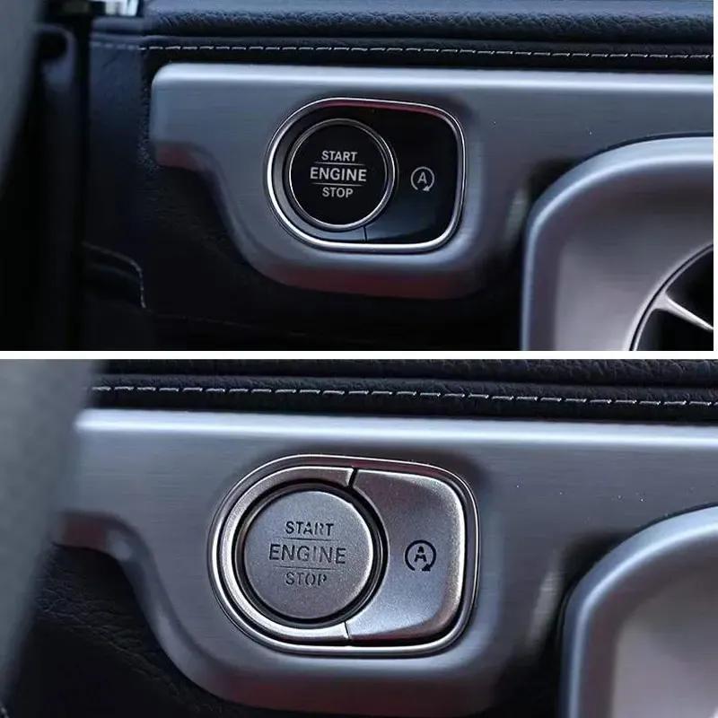 For Mercedes Benz G GLE GLS Class G463 G500 W167 X167 GLE450 AMG GLE53 Car Engine Start Stop Button Ring Trim Cover Sticker