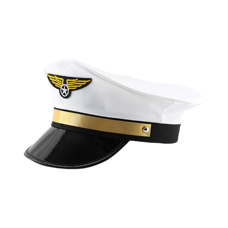 Zesílený rybářský klobouk Venkovní kbelíkový klobouk Pilotní uniformní klobouk Letecký klobouk Unisex pro turistiku a cestování