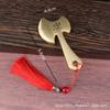 Brass Decoration Crafts Home Living Room Office Furnishings Black Red Fu Axe Product