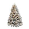 2026 New Pre-Lit White Flocked Willow Christmas Tree with Pine Cones, PE Artificial Xmas Tree for Home & Commercial Holiday Decor