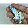 Natural Multi Labradorite Gutiar Shape Cabochon Loose Gemstone 34X62X05 MM B-107