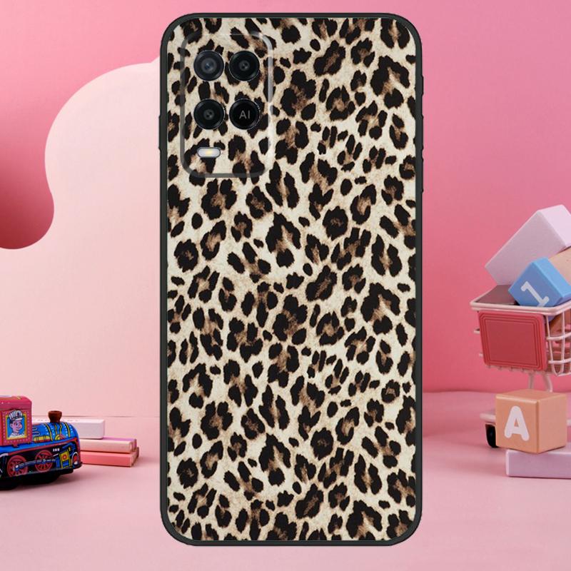 Leopard Print Case For Oppo A78 A38 A18 A98 A58 A60 A80 A40 A96 A76 A16 A94 A74 A54 A15 A17 A57 A77 A5 Pro
