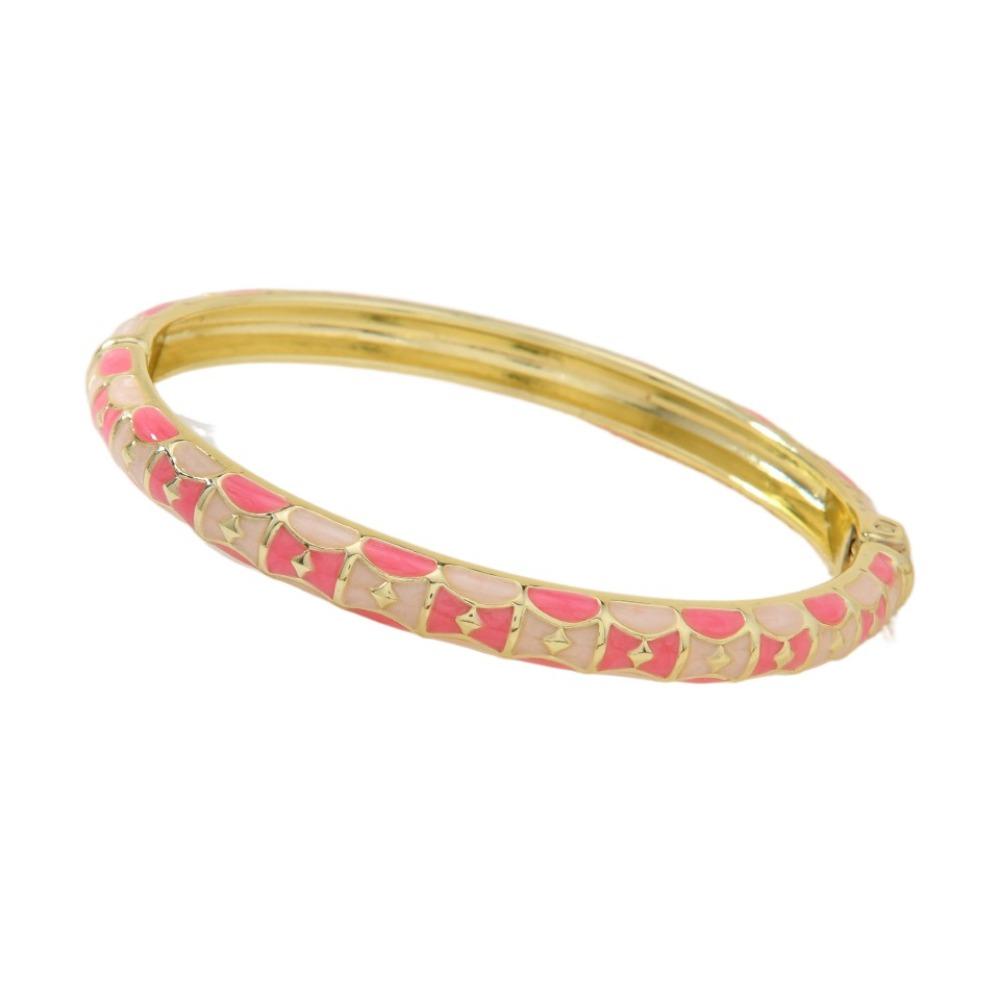 Chinese Hawaiian Flower Bangle Square Shape Women's Hand Bracelet Vintage Cloisonne Bangle Girls