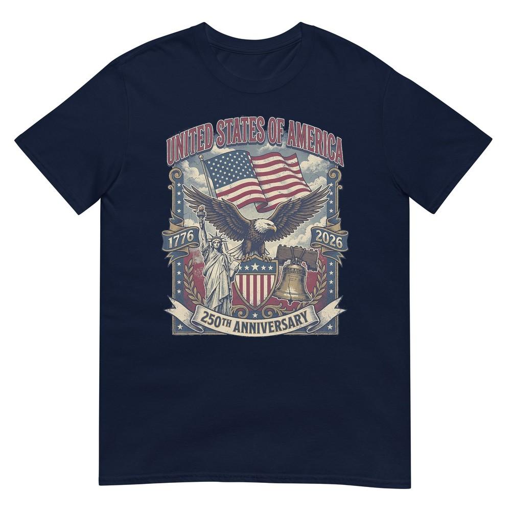 American 250th Anniversary Flag Liberty Eagle 250 Years Usa Tshirt S