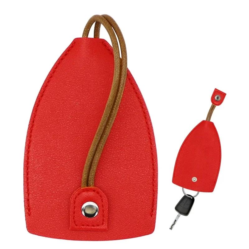 Creative Pull-Out Key Case Cover Leather Large-Capacity Sleeve Keychain Bags Cute Protector Car Fob with Holder Hook