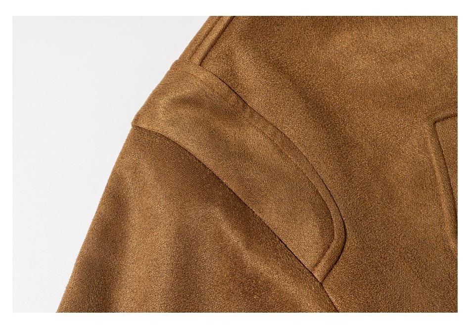 WANLEGETU Unisex Retro Suede Hunting Jacket J2625 - Spring/Autumn Workwear Style
