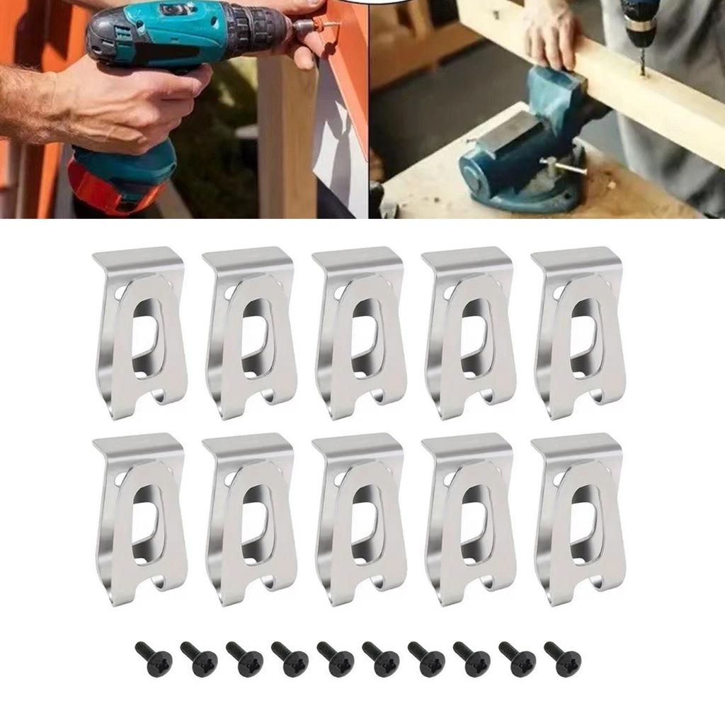 10Pcs Heavy Duty Belt Clip Hook Power Tool Secure Attachment for DHP480 DHP482 HP457 HP347 TD127 TD126 Accessories