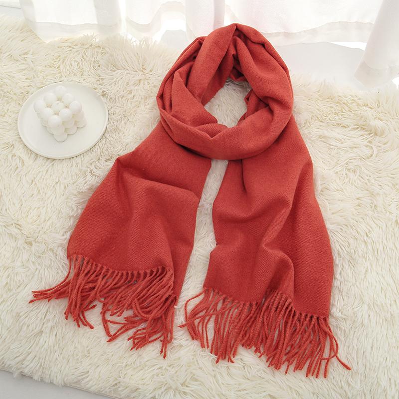 High Quality Cashmere Scarves Women  New Winter Thicken Warm Soft Pashmina Shawls Wraps Solid Female Wool Long Tassel Scarf