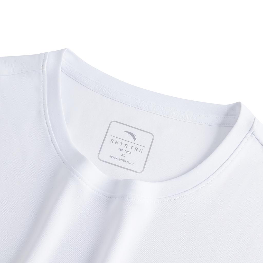Anta Training Series Short Sleeve Knitted Shirt Summer 2026 T-Shirt Men Tops Pure-White 952627136-1