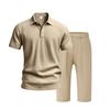 Men's Summer New Short Sleeve and Shorts Set, Made of Linen Fabric, A High-Quality Two-Piece Short Sleeve and Shorts Set