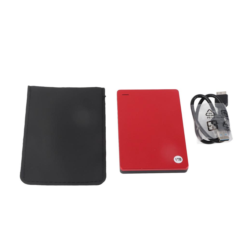 2.5in Red External HDD 6Gbps Transmission Portable External HDD Aluminum Alloy PCB USB3.0 Hard