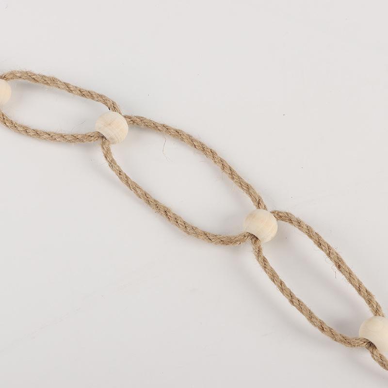 Hemp Rope Strap Pastoral Curtain Straps Strong Magnetic Hole-free Magnetic Suction Buckle Straps