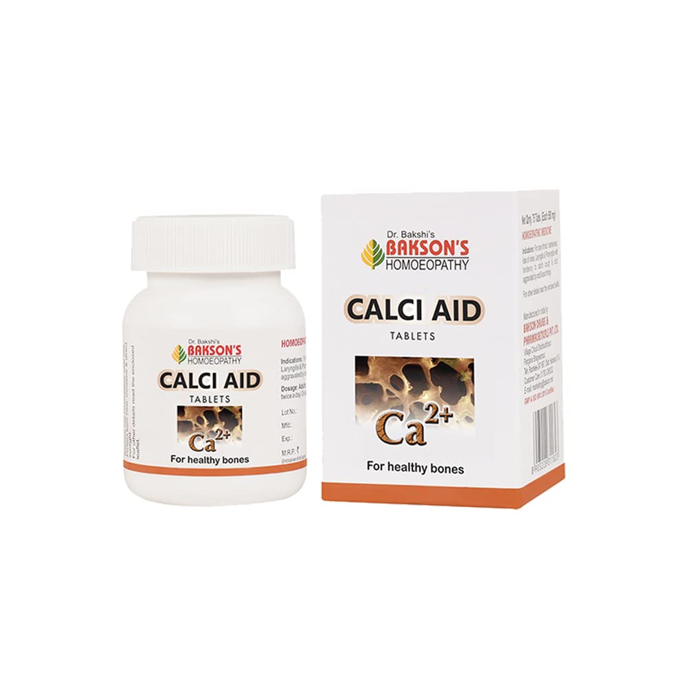 

Bakson s Homoeopathical Calci Aid Tablets 75 Tabs For Strong Bones & Calcium Support