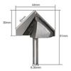 90 Degree 1/4 X 1-3/4-Inch Diameter V-Groove Bit - Silver Wood Carving Tool