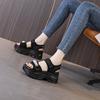 Fashion 2025 New 7cm Air Mesh Breathable New Women Sandals Comfy Shoes Fashion Summer Fish Toe Platform Wedge High Hidden Heels Ladies