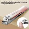 4 Pieces/Set Manicure Set With Portable Leather Case And Nano Nail File - Fingernails & Toenails Clippers For Nail Care