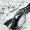 Used SEIKO ACTUS Day-Date 21 Jewels White Dial Black Color 7019-5130