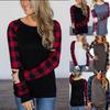 Striped Blouse Womens Plaid Long Sleeve Ladies Top T Shirt Loose Tops Casual