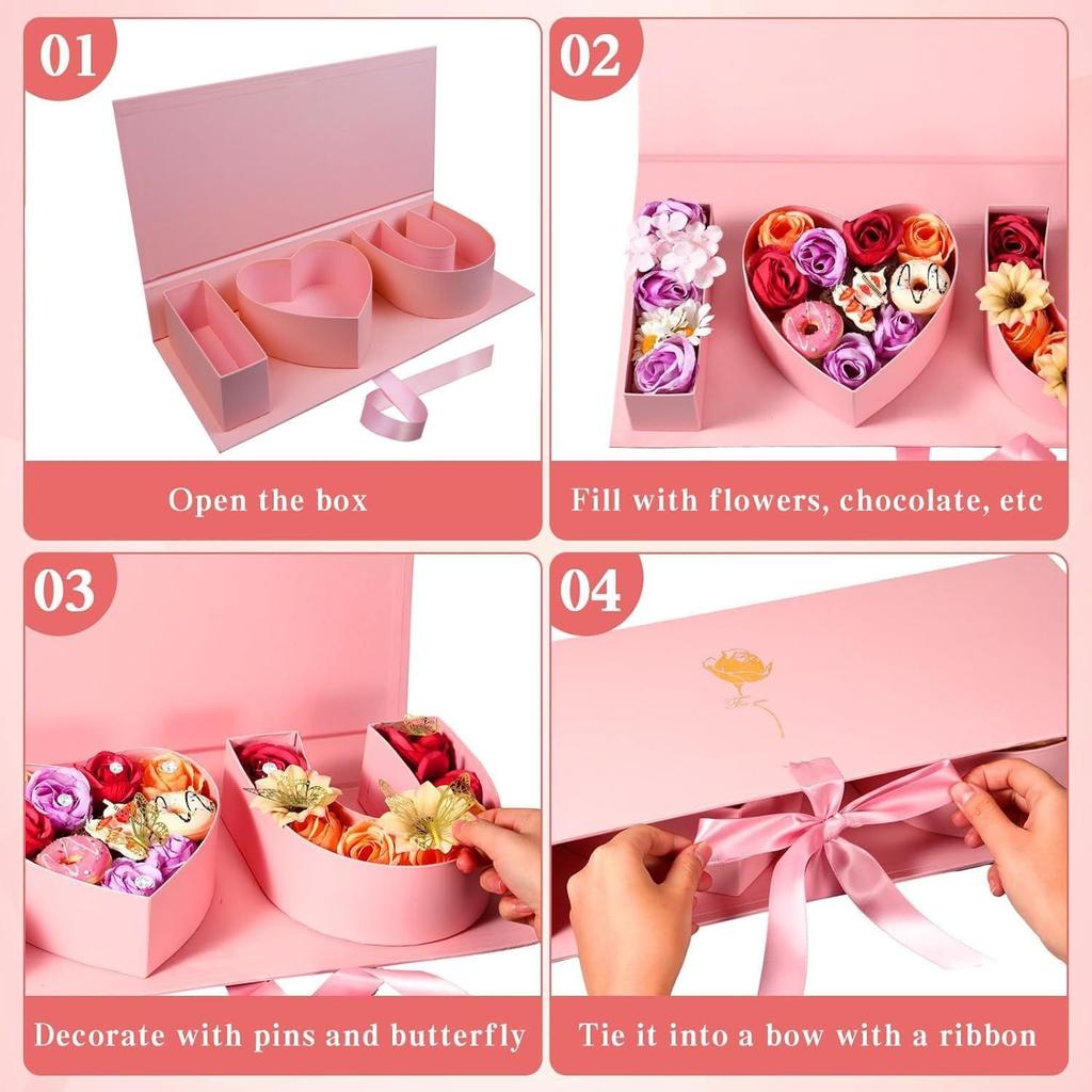 1pcs,45.6*19.5*6.8cm,17.95*7.68*2.68inch,I Love You,Gift Box,Valentine's Day Gift Box,Party Supplies,Holiday Supplies,Wedding Gift Box