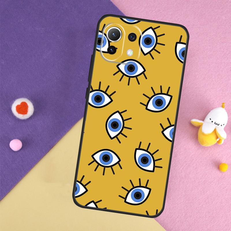 Blue Evil Eye Case For Xiaomi 14T 11T 12T 13T Pro 13 14 15 Ultra POCO X7 Pro X3 X5 X6 F5 F6 M6 Pro Cover